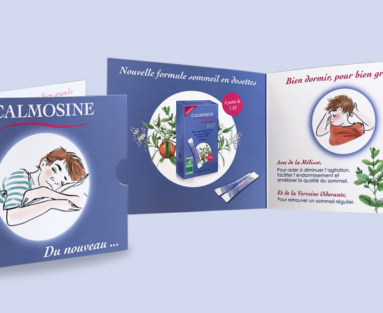 CREATION CARTE DE LANCEMENT CALMOSINE SOMMEIL.