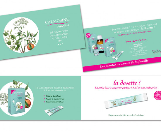 CREATION STICK & CARTE DE LANCEMENT STICK CALMOSINE.
Création et conception du stick
ainsi que de la carte de lancement
du stick.