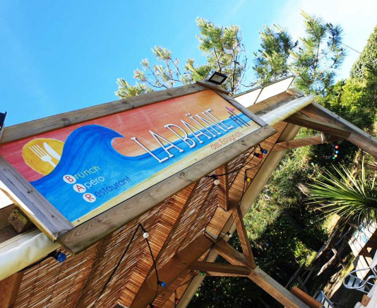 CREATION LOGO / ENSEIGNE pour le restaurant la Baïne des Estagnots à Seignosse.