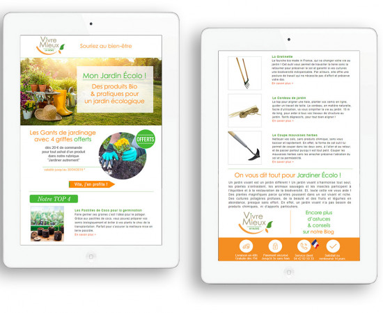 CREATION WEB DESIGN : Exemple de Newsletter.