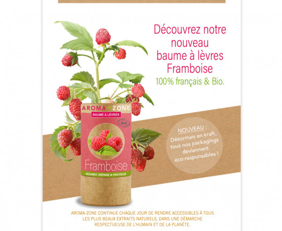 PROPOSITION PAGE DE PUB POUR MAGAZINE : lancement nouveau baume à lèvres.