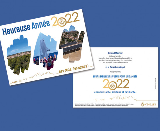 Création carte de Voeux 2022 pour la Mairie de Venelles.